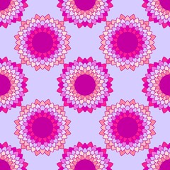 Summer floral print seamless mandala flower pattern for fabrics and wrapping paper and kids clothes textiles