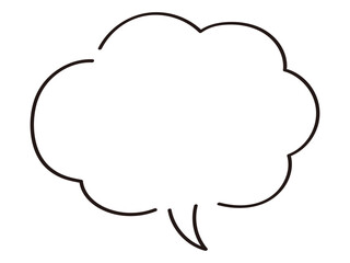 シンプルなふきだしのベクターイラスト。単品、フレーム