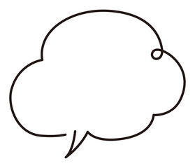 シンプルなふきだしのベクターイラスト。単品、フレーム