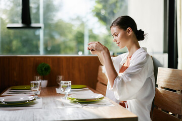 Person women table beauty adult young female lifestyle