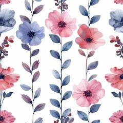 Frühlingsblumen mit Streifenmuster © Gogi