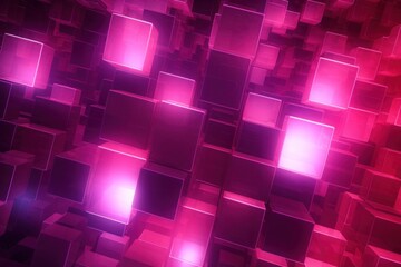 Abstract Pink Squares design background