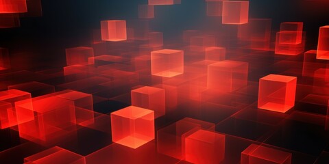 Abstract Red Squares design background