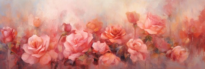 Abstract rose oil paint brushstrokes texture pattern contemporary painting wallpaper background