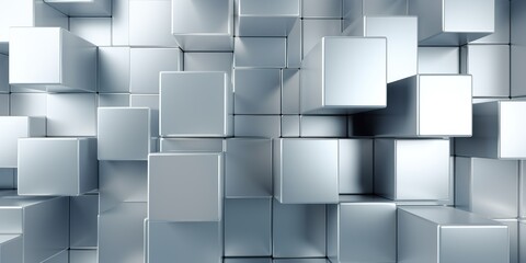 Abstract Silver Squares design background