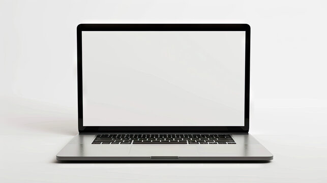 Laptop with Blank Screen: Isolated PNG or Transparent Background Option for Design Projects.
