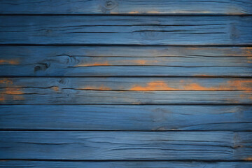 Obraz premium blue and orange and dark and dirty wood wall wooden plank board texture background