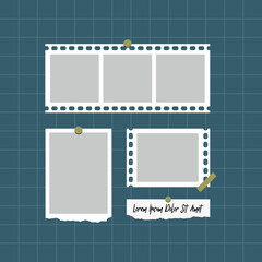 Pictures or photos frame collage abstract photo frames and digital photo wall template