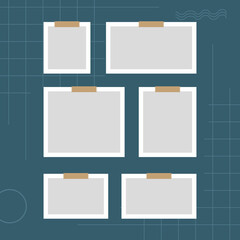 Pictures or photos frame collage abstract photo frames and digital photo wall template