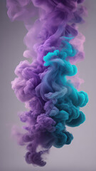 smoke background or colorful smoke on black