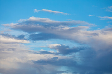 Dramatic sky with beautiful and exotic clouds