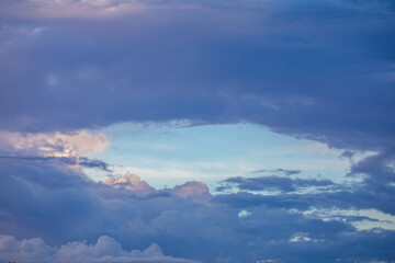 Dramatic sky with beautiful and exotic clouds
