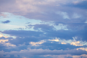 Fototapeta na wymiar Dramatic sky with beautiful and exotic clouds