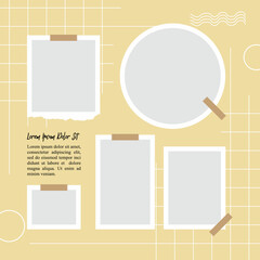 Pictures or photos frame collage abstract photo frames and digital photo wall template