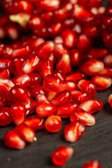 sweet red pomegranate close up