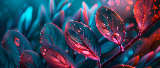 Colorful Leaves and Plant Growth Imagery