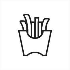 Fototapeta premium french fries vector icon line template