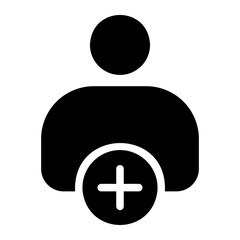 Obraz premium add user glyph icon