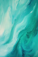 Fototapeta na wymiar Abstract teal oil paint brushstrokes texture pattern contemporary painting wallpaper background