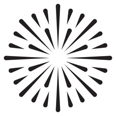 Obraz premium black sunburst