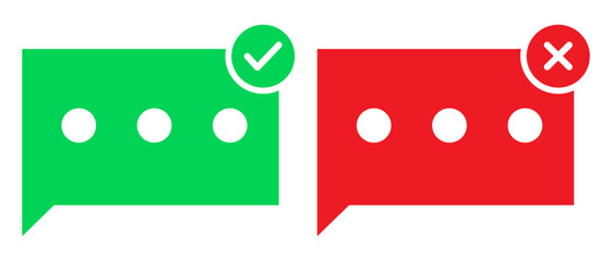 Obraz premium Massage with check marks and crosses