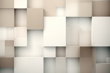 An abstract background with Beige and white squares, in the style of layered geometry