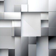 An abstract background with Silver and white squares, in the style of layered geometry