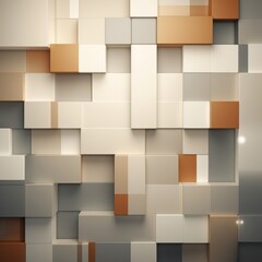 An abstract background with Tan and white squares, in the style of layered geometry