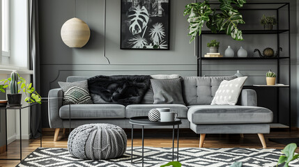 Contemporary Gray-themed Living Room Inspiration
