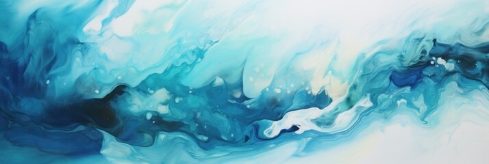 Azure white blue liquid that is flowing