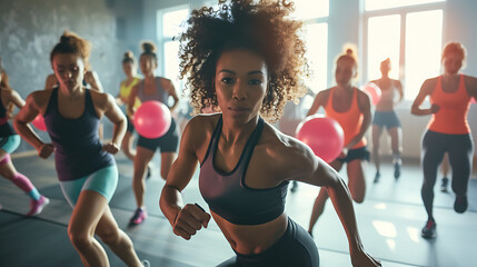 Ritmo e Força: Energia Vibrante na Sala de Fitness