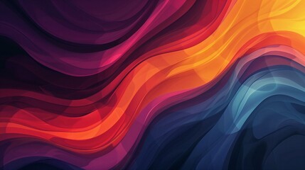 Abstract Colorful Wavy Background for Modern Design