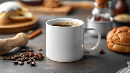Generative AI : coffee mug mockup product sample