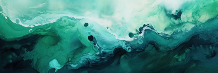 Fototapeta na wymiar Green turquoise white liquid that is flowing