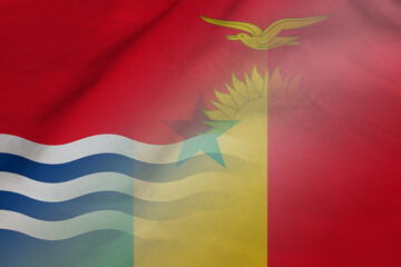 Kiribati and Senegal national flag international contract SEN KIR © dmitriy
