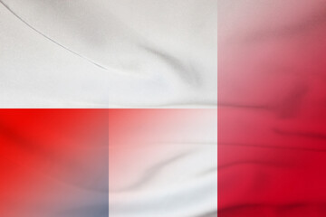 Poland and France official flag transborder relations FRA POL