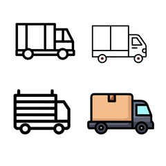 Delivery truck isolated. Transport services, logistics and freight of goods. vector illustration.