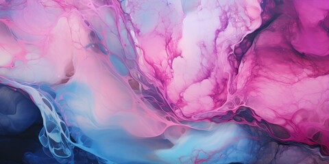 Magenta blue white liquid that is flowing