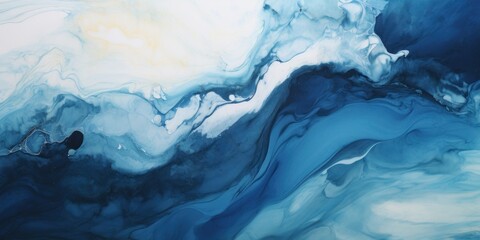 Fototapeta na wymiar Navy Blue white liquid that is flowing