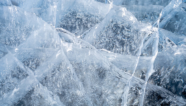 the abstract background of ice structure with natural texture
