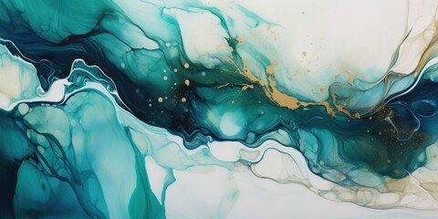 Turquoise white liquid that is flowing