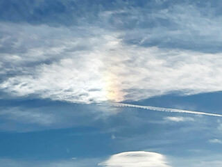 彩雲と幻日