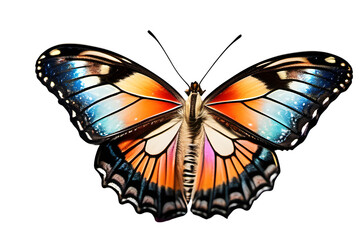 Naklejka premium Colorful butterfly on a transparent background