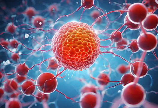 Estrutura molecular de uma célula cancerígena