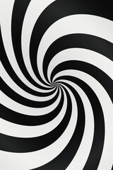White Spiral: Abstract Black Swirl Design