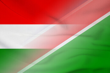 Hungary and Namibia political flag transborder negotiation NAM HUN