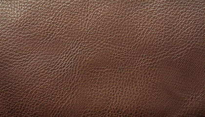 Close up background texture pattern of dark brown natural leather grain, directly above