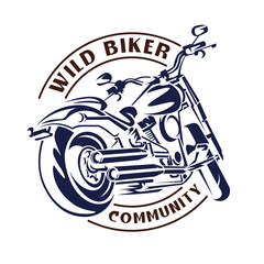 Big Motorbike vector illustration, perfect for biker club logo and t shirt design