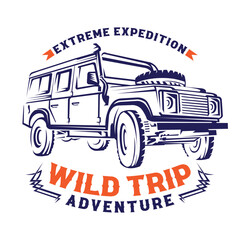 Offroad Vehicle in vector illustration, perfect for Offroad Club logo and T shirt design © ari