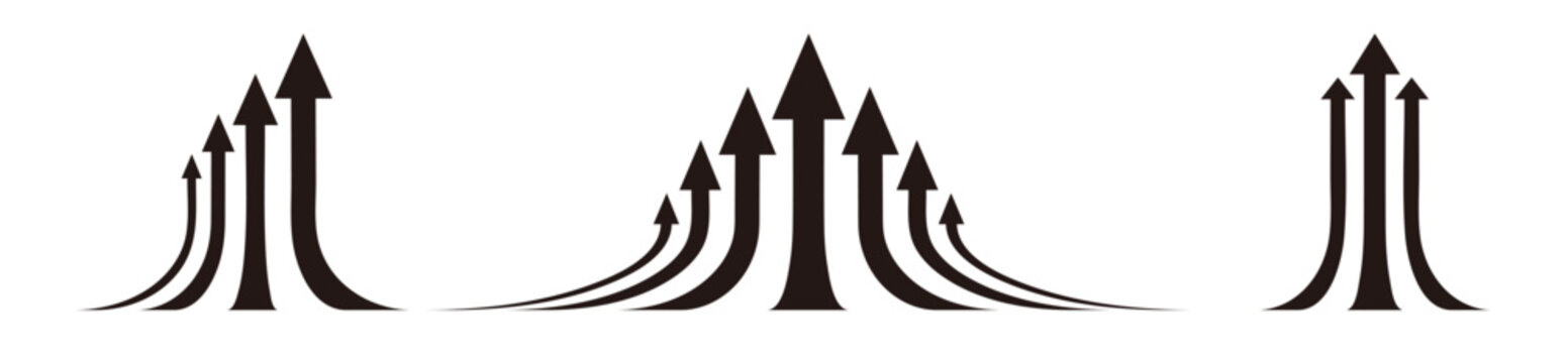 動きのある矢印の表紙や挿絵や背景などにも使えるベクターイラスト